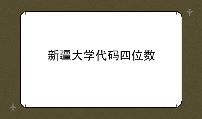 新疆大学代码四位数